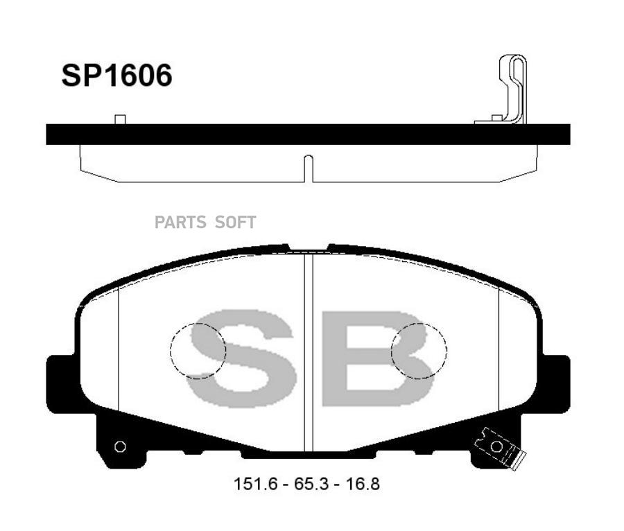 

Тормозные колодки Sangsin brake SP1606