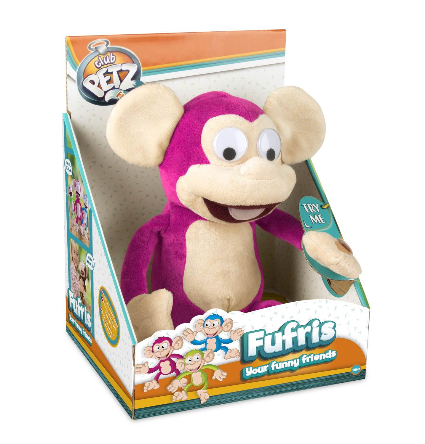 фото Игрушка интерактивная imc toys club petz funny обезьянка fufris 94161/розовая