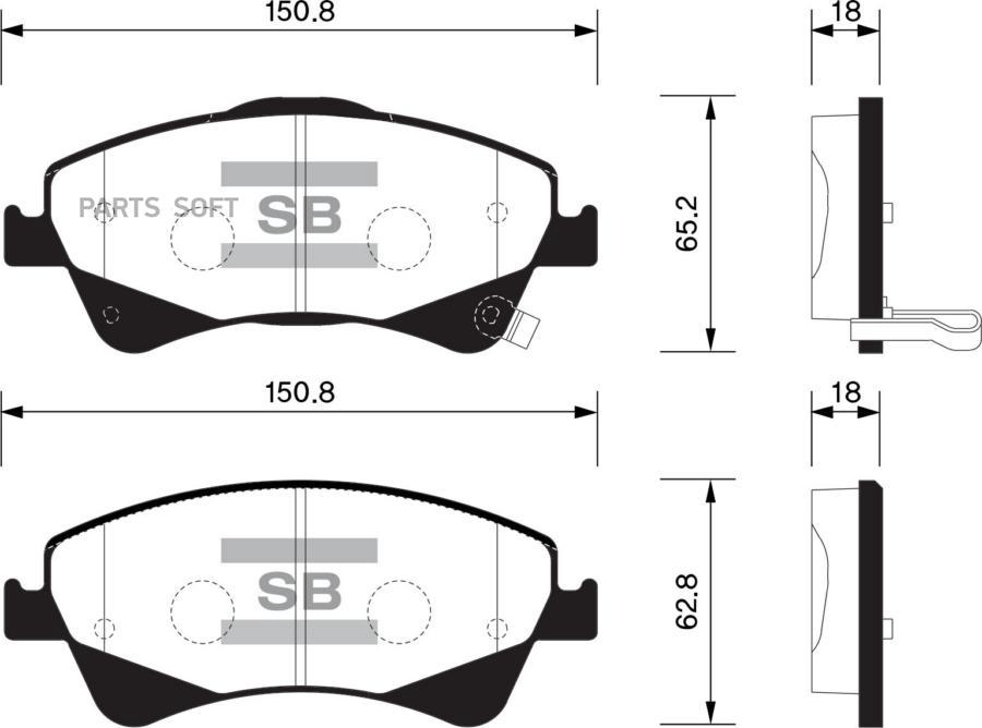 

Тормозные колодки Sangsin brake SP1580