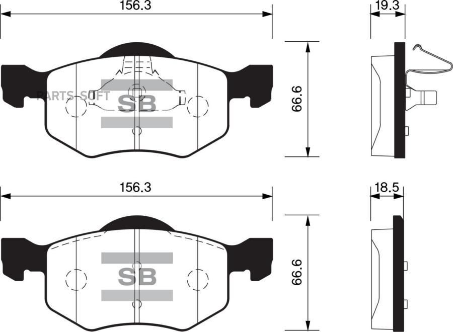 

Тормозные колодки Sangsin brake SP1519