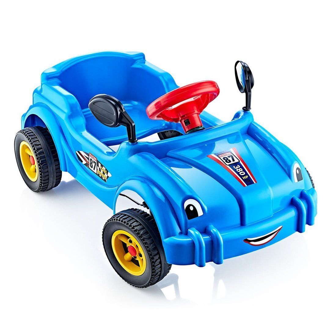 Машина педальная Cool Riders, с клаксоном, синяя машина каталка педальная cool riders с клаксоном красный