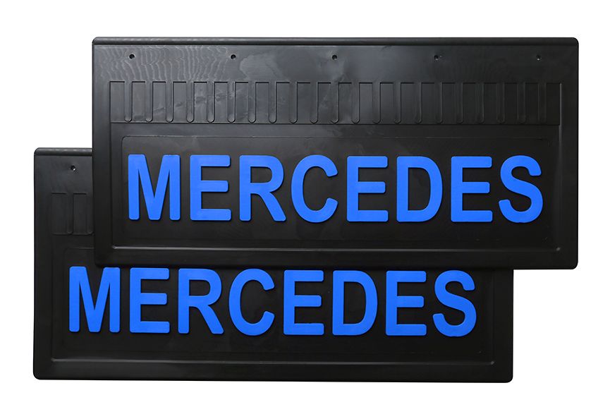

Комплект брызговиков MERCEDES задние грузовые 520*250 (LUX) синяя надпись