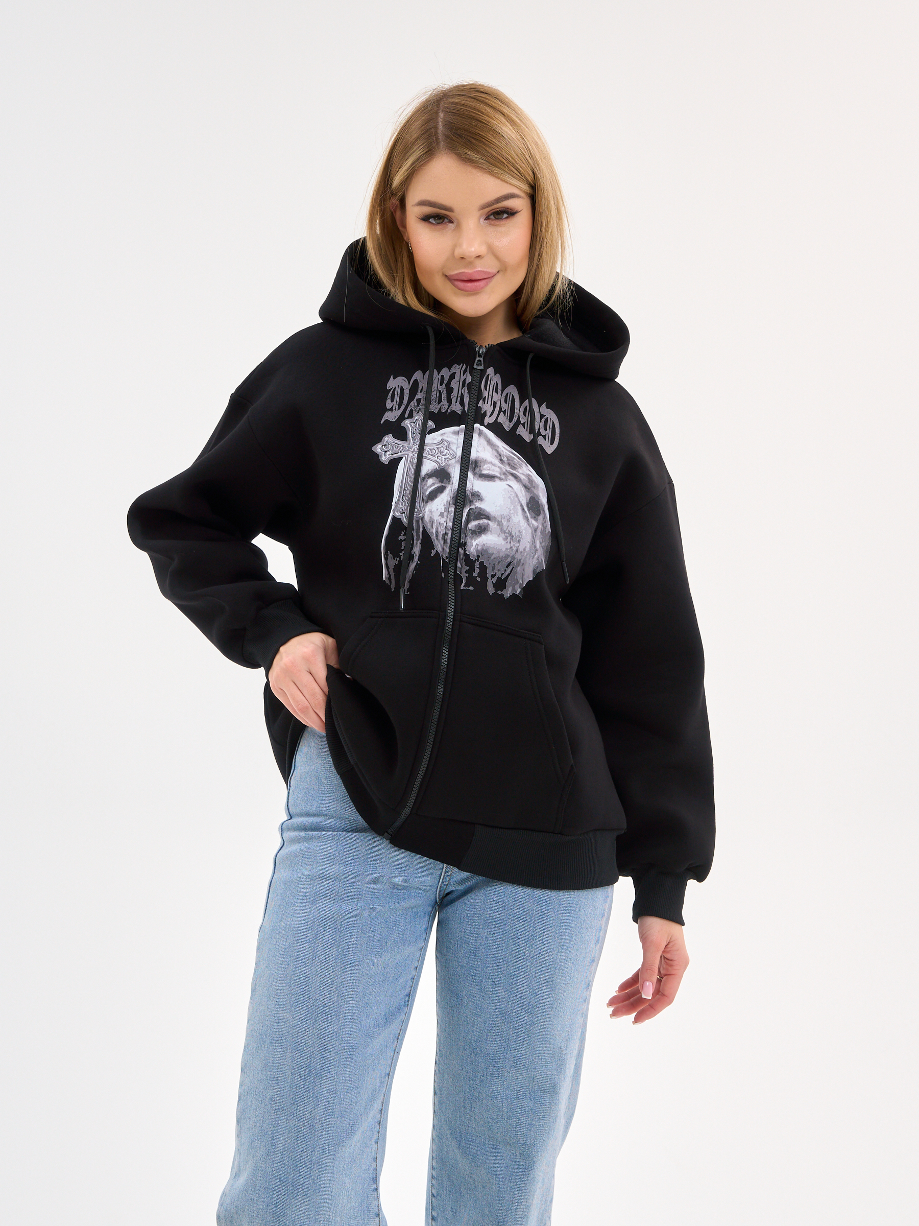 Толстовка женская Yudzuru OD_ZIPDM черная S