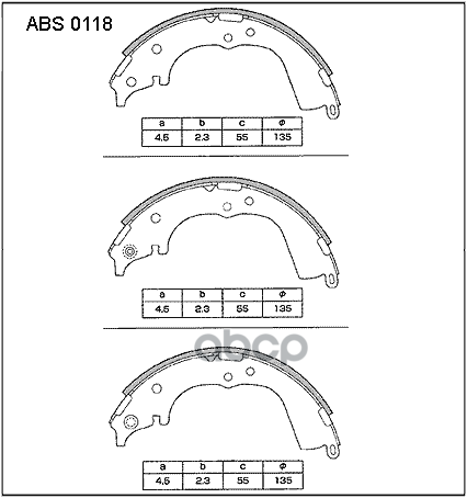

Тормозные колодки ALLIED NIPPON задние барабанные ABS0118