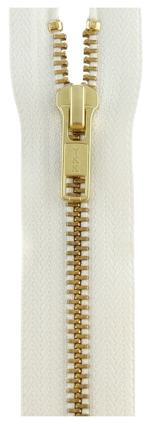

Застежка-молния YKK 0573986/22, 501 белый тип 5 (5,75мм), неразъемная, 22см