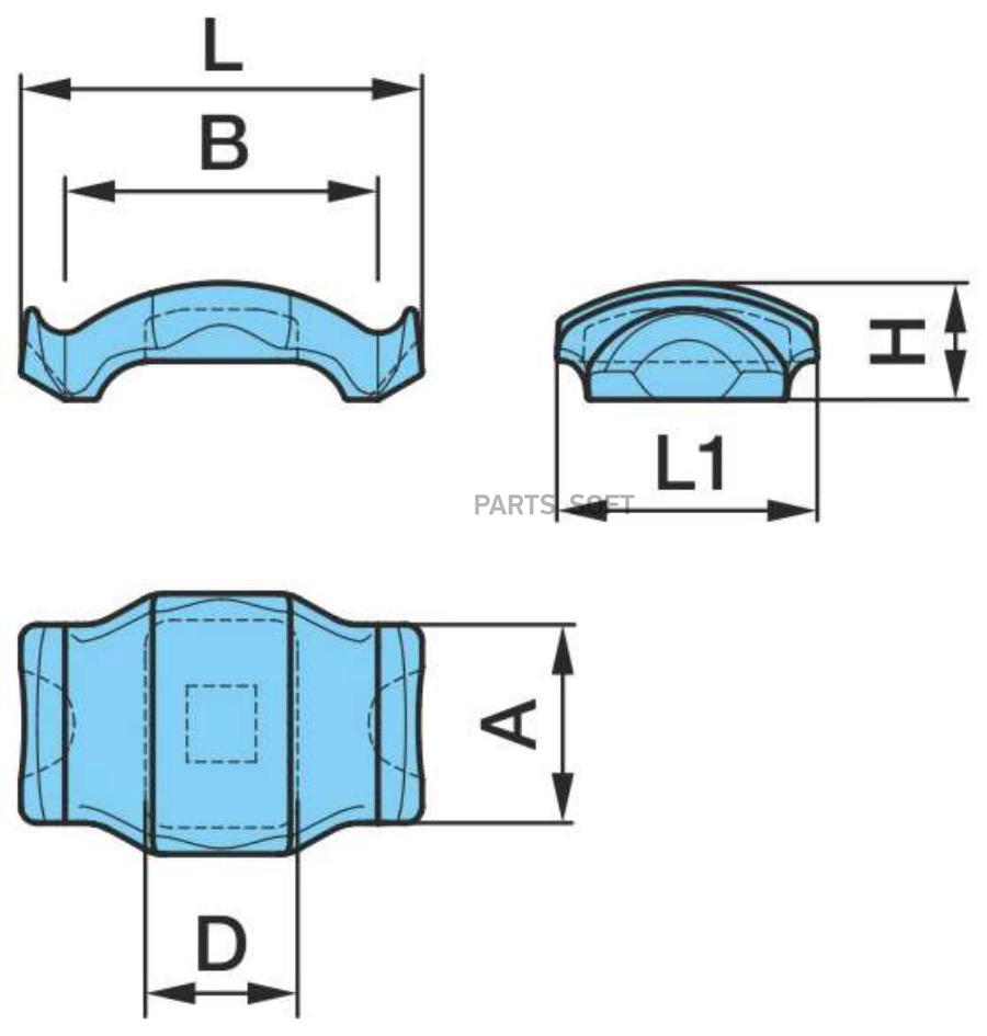 BPW 0303221530 03.032.21.53.0_сегмент !(м) под стремянку F120 \BPW  () 1шт