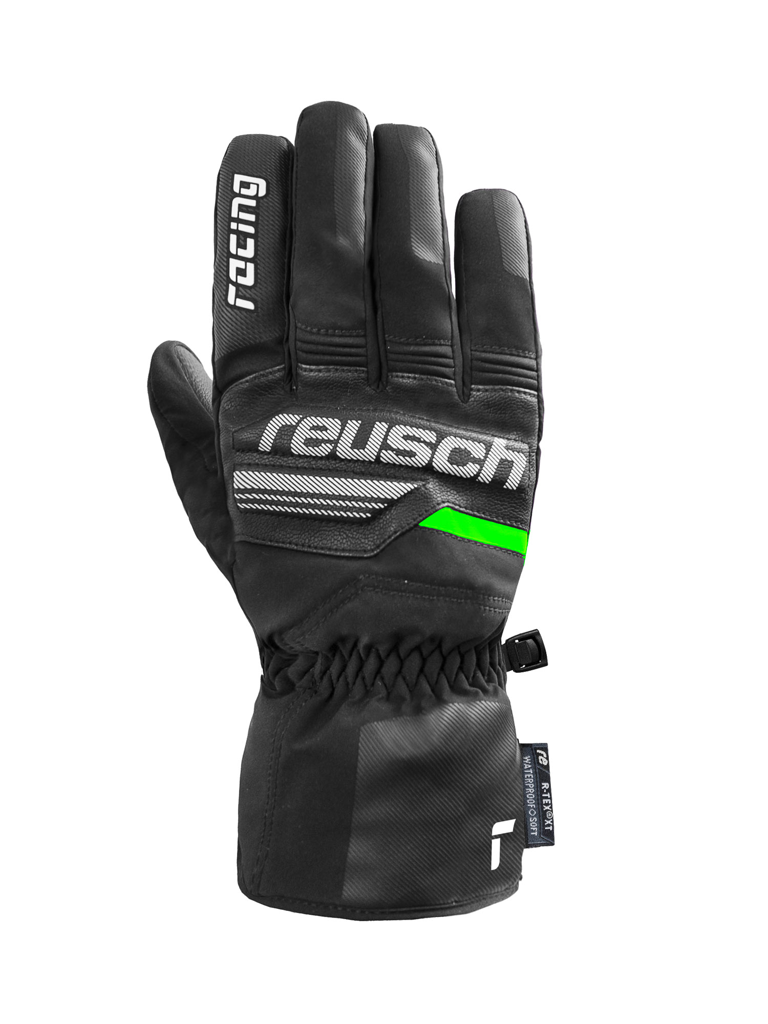 Перчатки Горнолыжные Reusch Ski Race Vc R-Tex Xt Black/White/Neon Green (Inch (Дюйм):8,5)