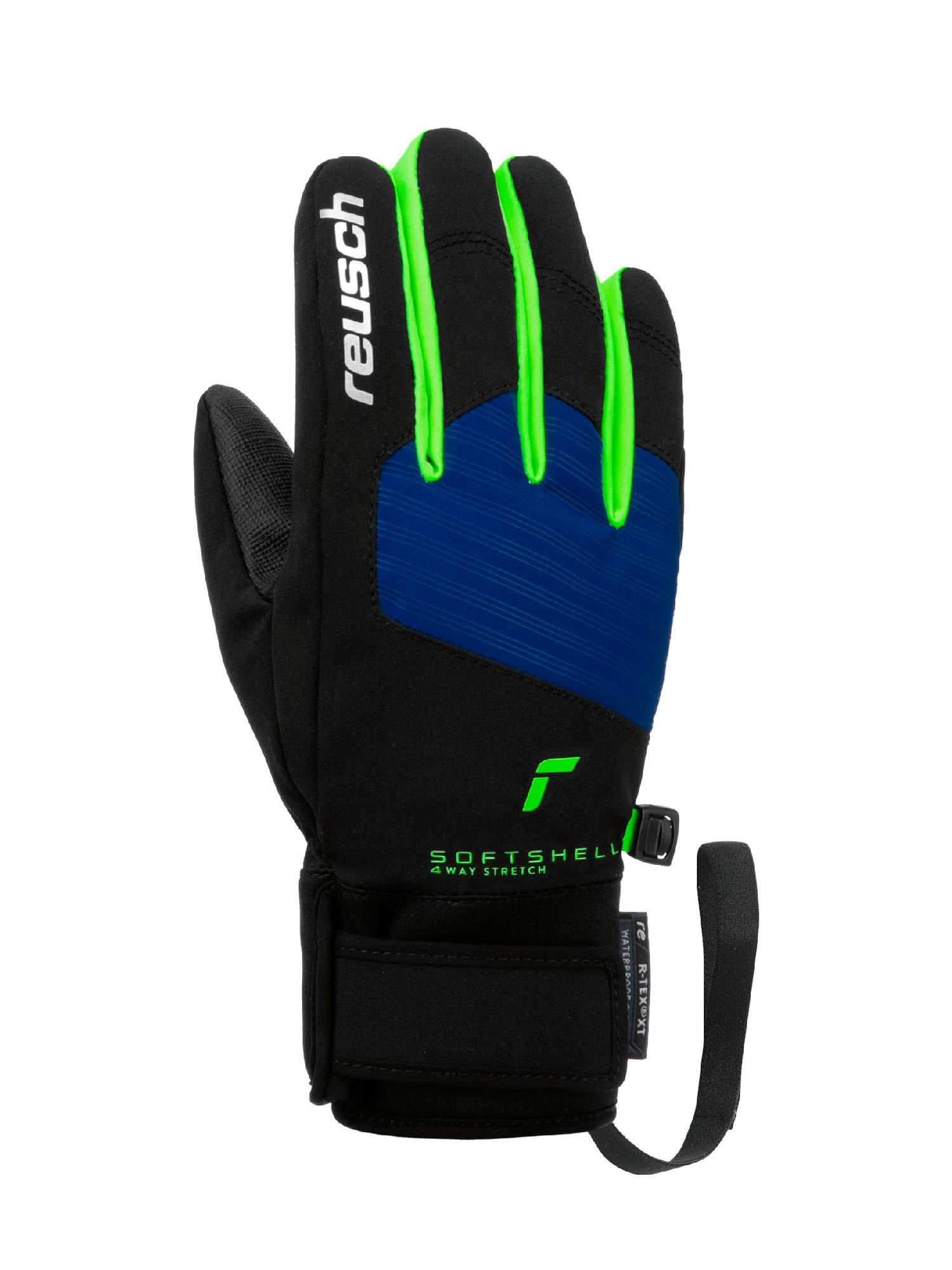 Перчатки Горнолыжные Reusch Simon R-Tex Xt Junior Black/Surf The Web/Neon Green (Дюйм:6)
