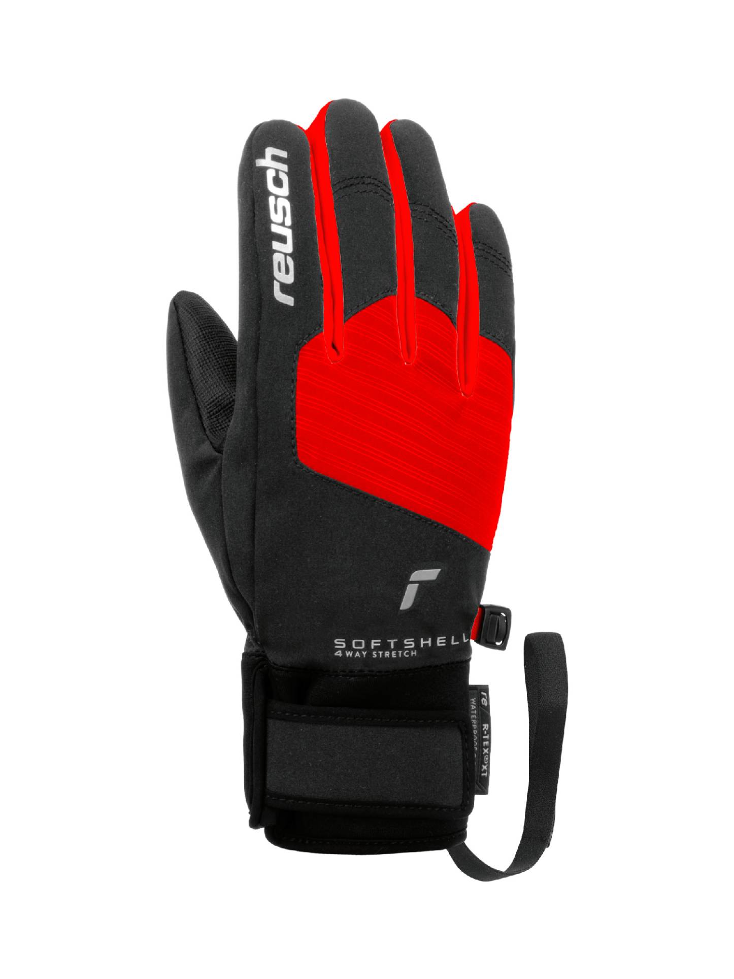 Перчатки Горнолыжные Reusch Simon R-Tex Xt Junior Asphalt/Fire Red (Inch (Дюйм):5,5)