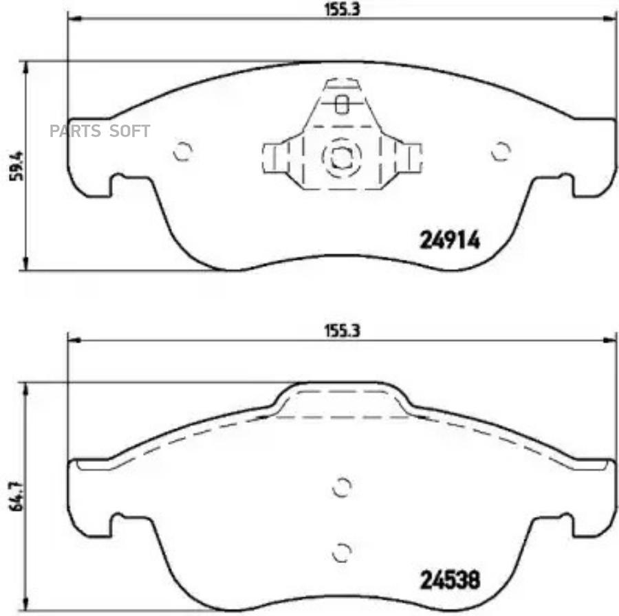 

Колодки пер. renault scenic iii 11/10=>