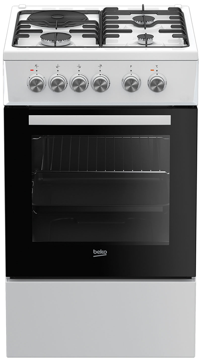 фото Комбинированная плита beko fss53000dw white