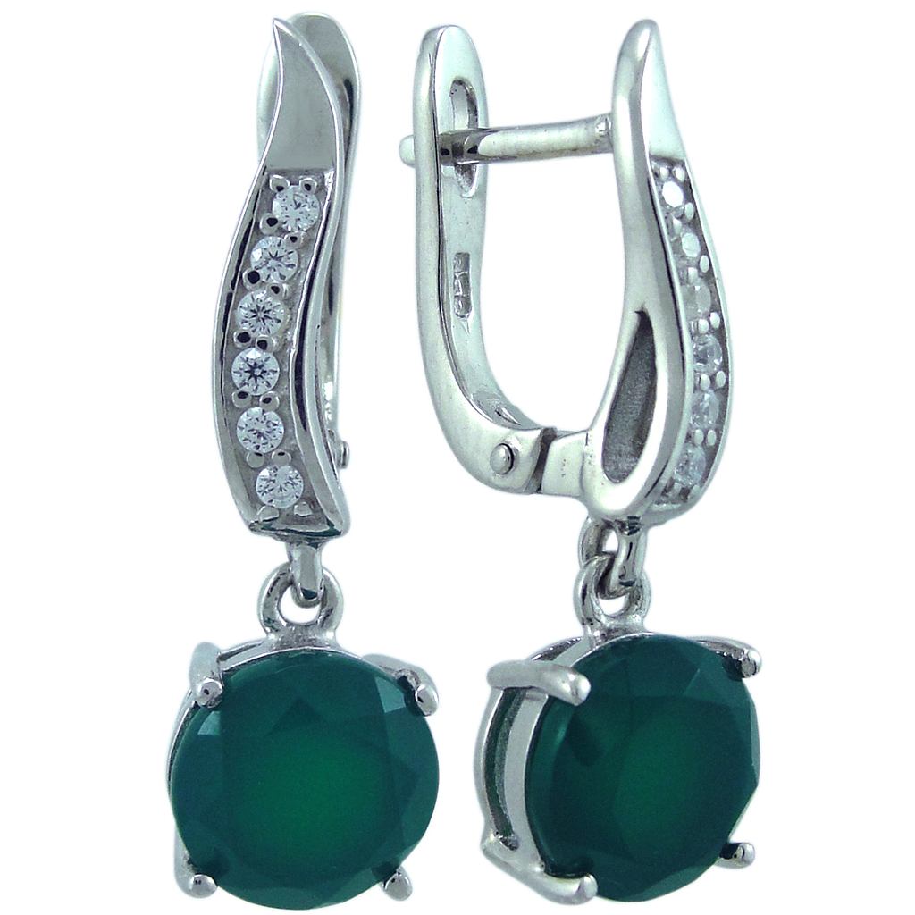 

Серьги из серебра с хризопразом Balex Jewellery 2405937482, 2405937482