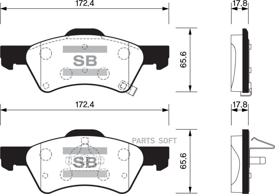 

Тормозные колодки Sangsin brake SP1440