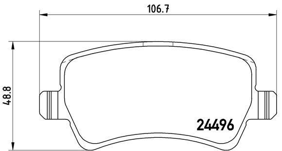 

Комплект тормозных колодок brembo p86021x
