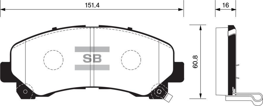 

Тормозные колодки Sangsin brake SP1409