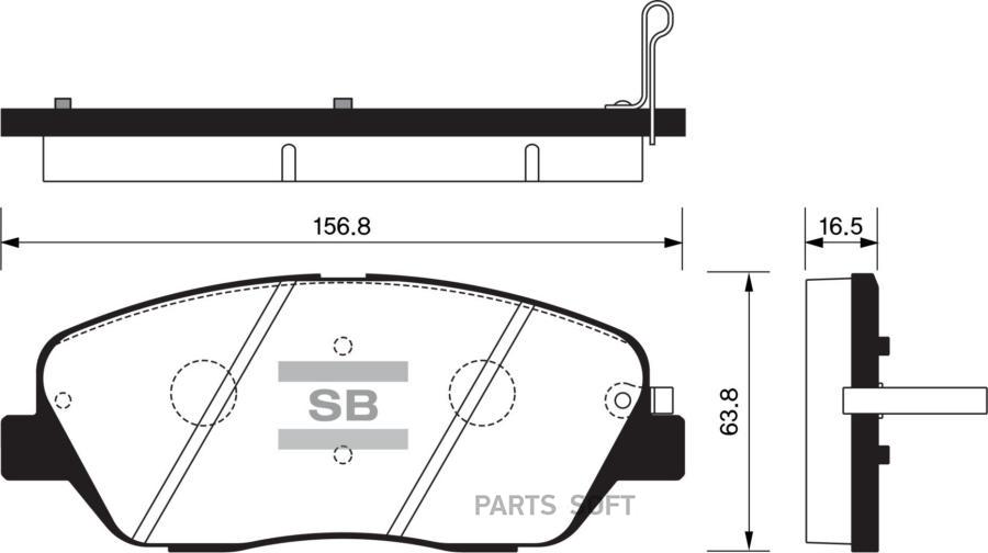 

Тормозные колодки Sangsin brake SP1248