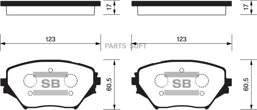 

Тормозные колодки Sangsin brake SP1233