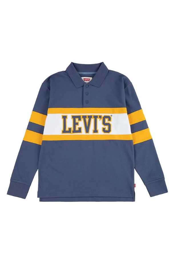 Поло Levi’s Kids для мальчиков, синее-C1E, размер EU 16A, RU 176, 9EL186