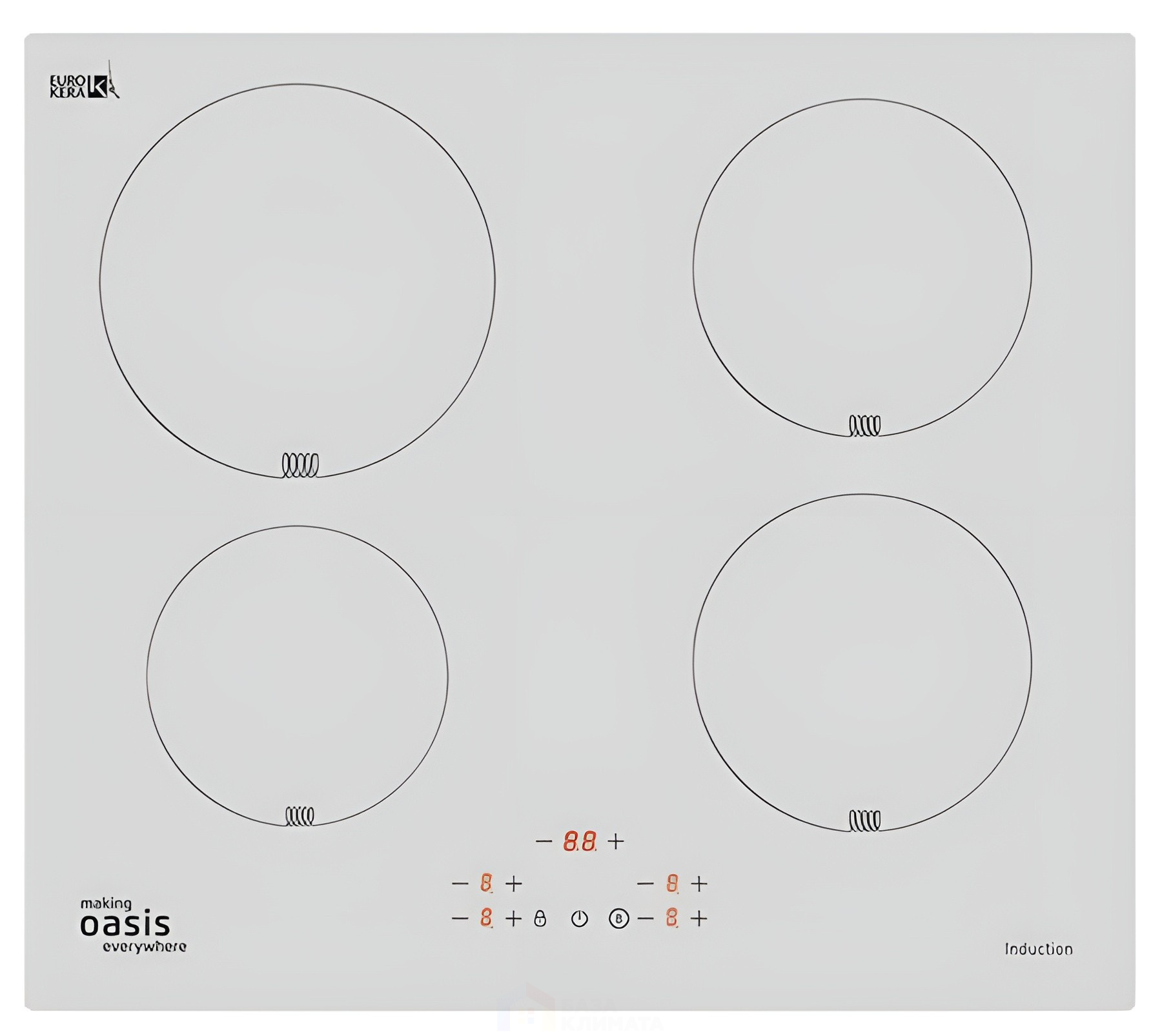 Встраиваемая варочная панель индукционная Oasis P-IWS (M) серый