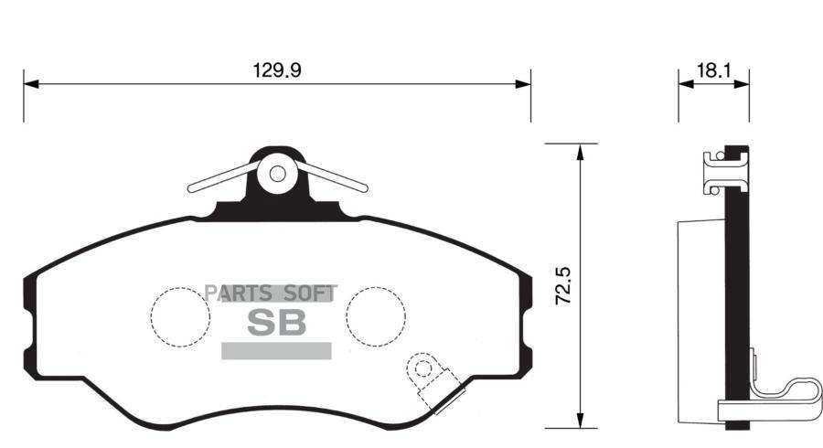 

Тормозные колодки Sangsin brake SP1072