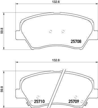

Комплект тормозных колодок brembo p30073x