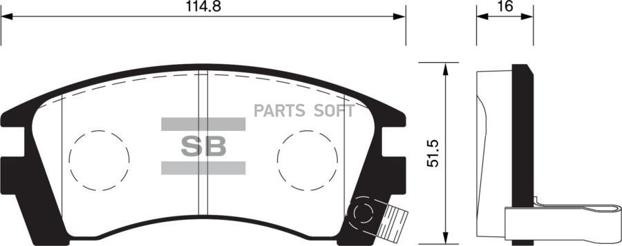 

Тормозные колодки Sangsin brake SP1488