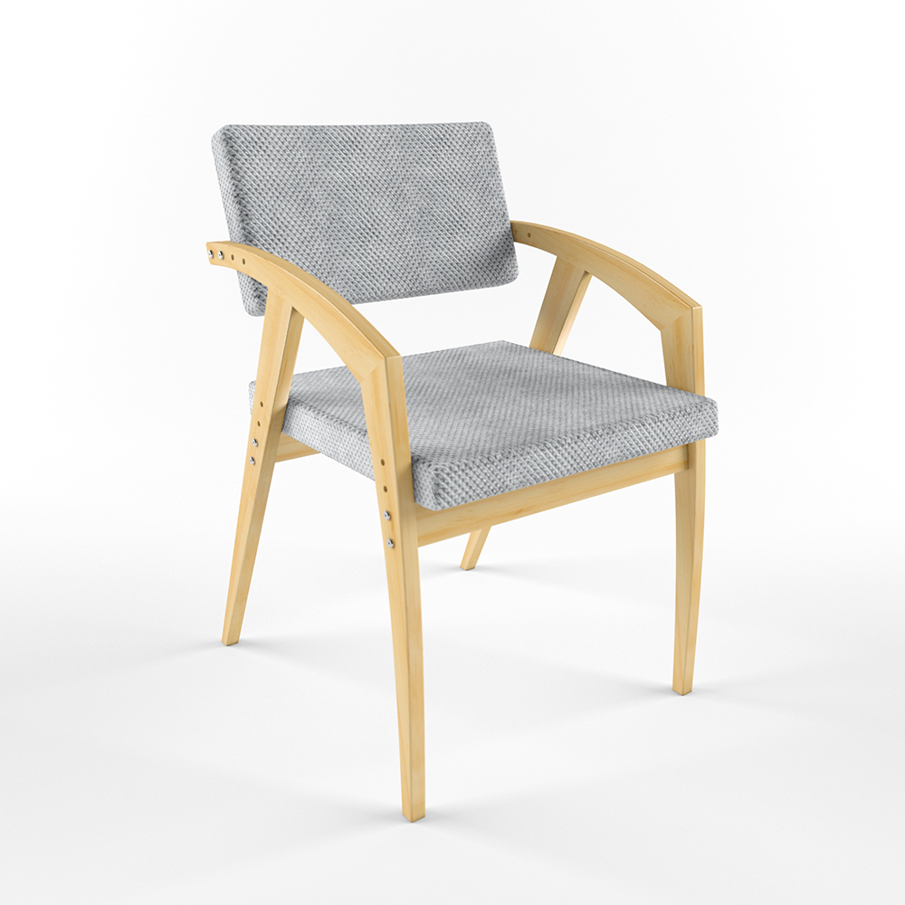 Кресло-стул БРУНО ВЕЛЮР серый