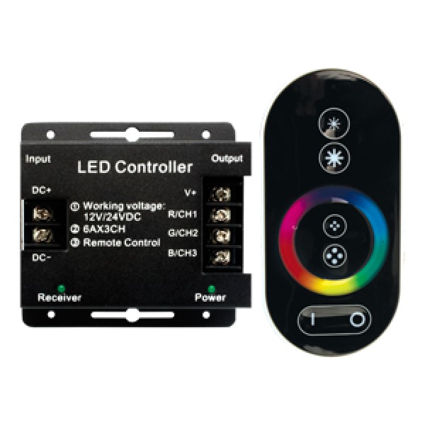 

Контроллер LED RGB RF 18A 216W 12V (432W 24V) Ecola RFC18AESB