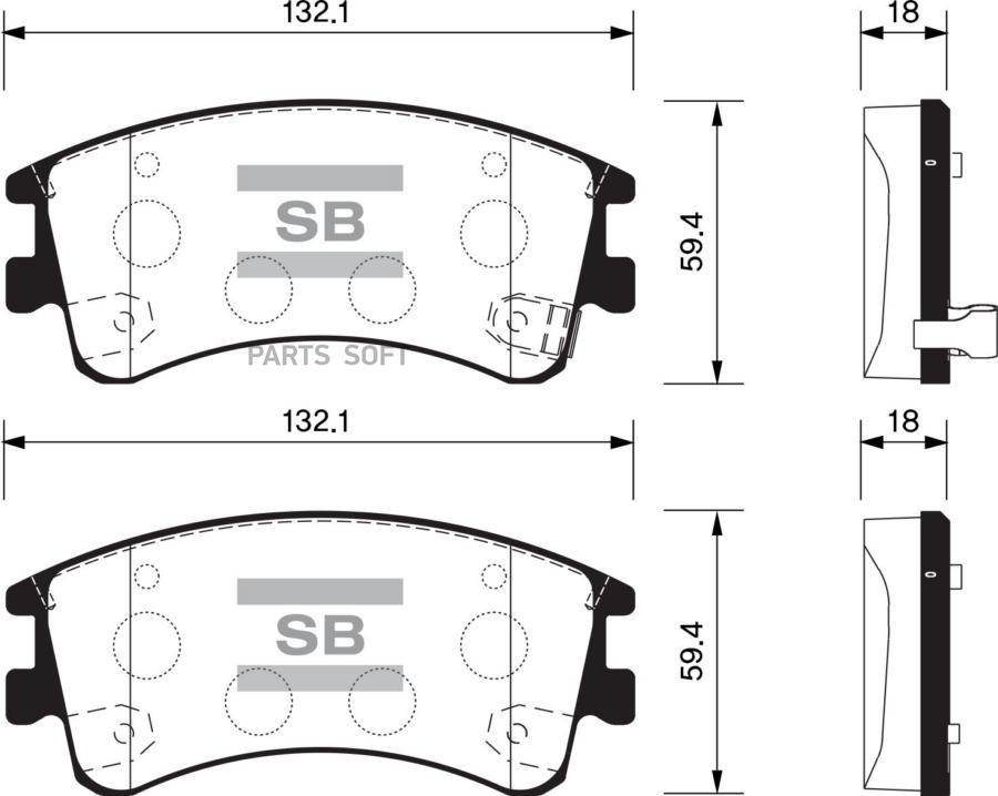 

Тормозные колодки Sangsin brake SP1518