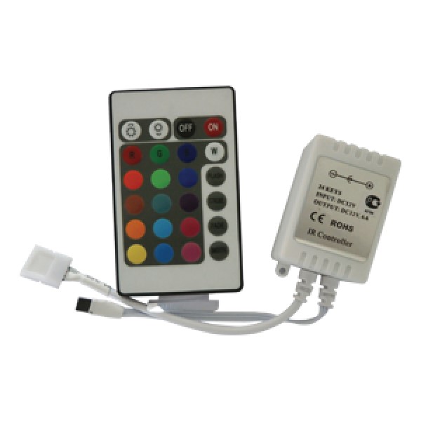 Контроллер LED RGB IR 6A 72W 12V (144W 24V) с инфракрасным пультом Ecola CRS072ESB