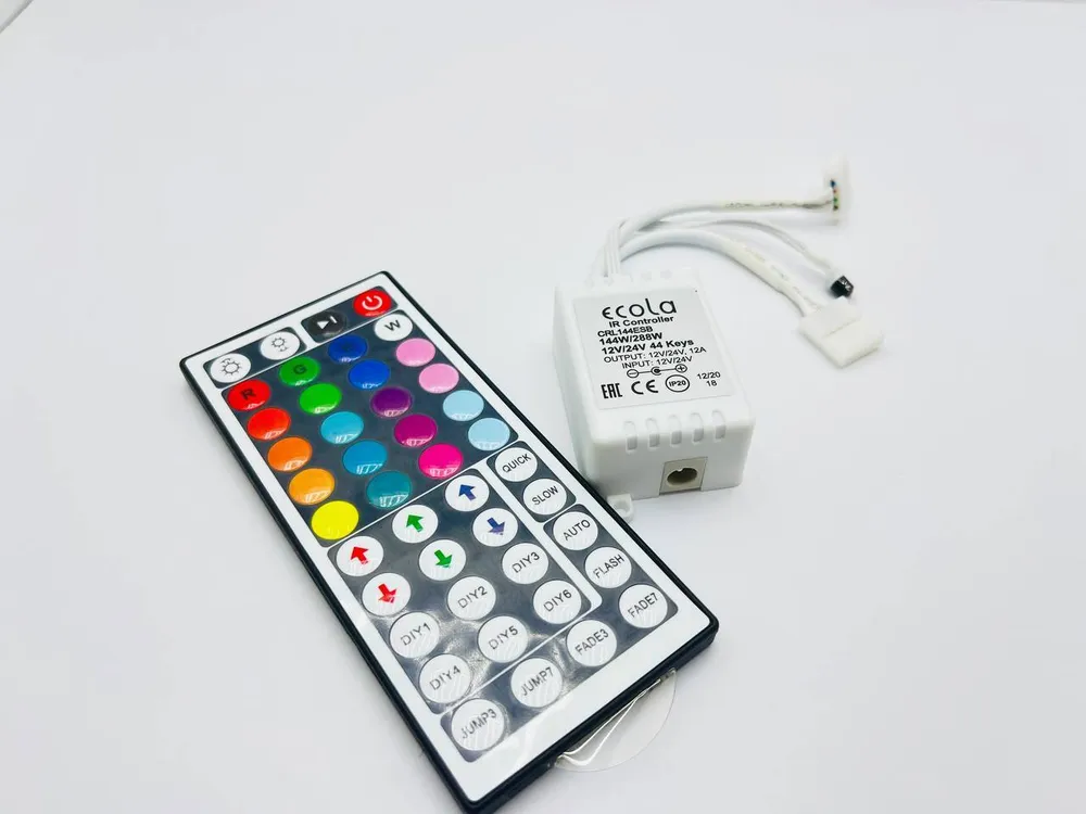 Контроллер LED RGB IR 12A 144W 12V (288W 24V) Ecola CRL144ESB Комплект из 2 шт.