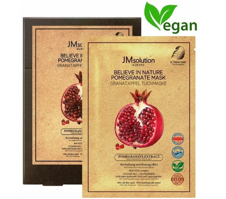 Питательная маска для лица JM Solution с гранатом Believe in Nature Pomegranate Mask 30мл как я тебя потеряла