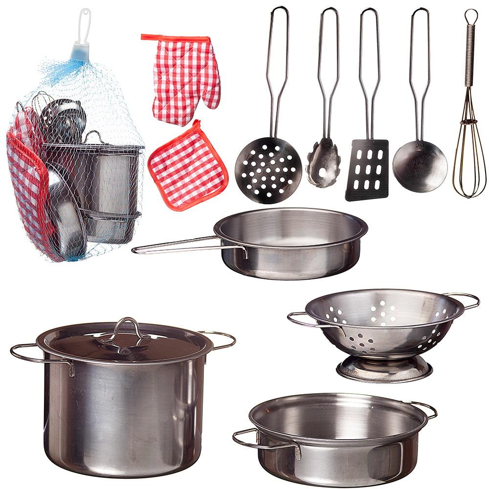 Купить PT-00482 1комплектация, Игровой набор ABtoys Помогаю Маме Посуда металлическая для кухни; 12 пр. PT-00482/1,