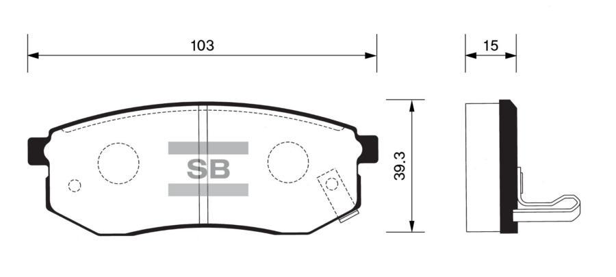 

Тормозные колодки Sangsin brake SP1054R