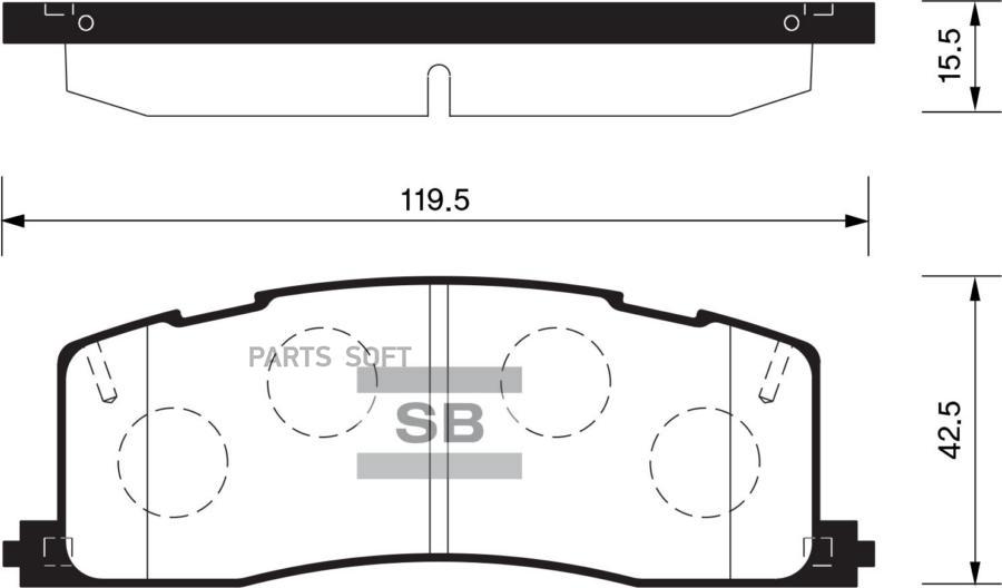 

Тормозные колодки Sangsin brake SP2036