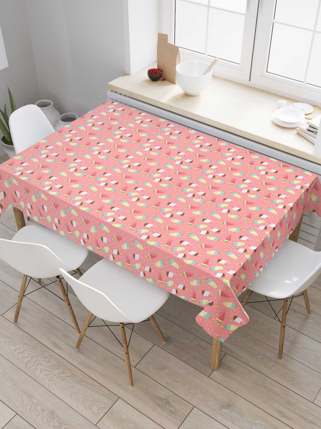 

Скатерть прямоугольная JoyArty "Вкусные мороженки" из оксфорда, 180x145 см, Вкусные мороженки