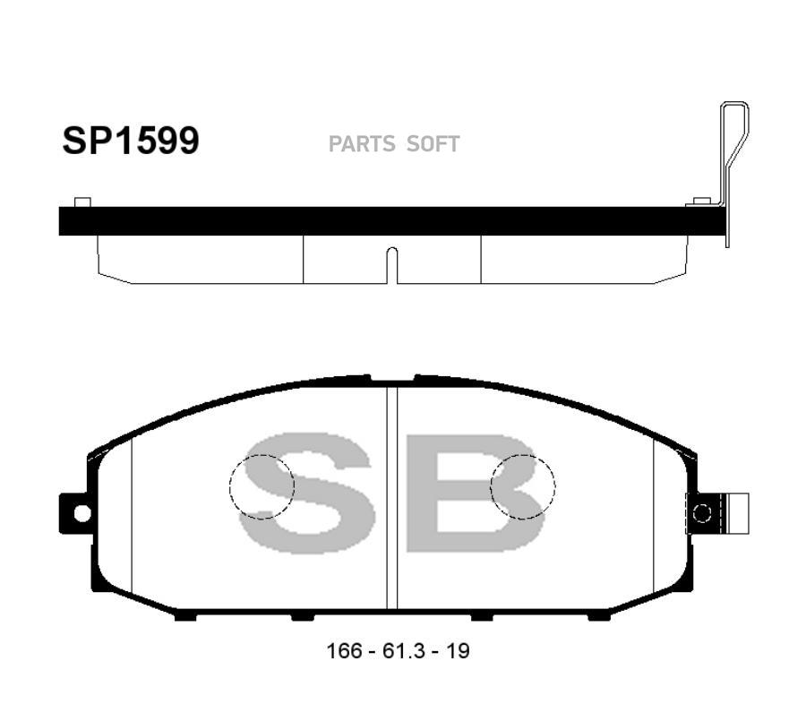 

Тормозные колодки Sangsin brake SP1599