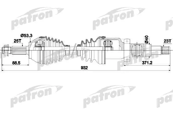

Приводной вал PATRON PDS0346