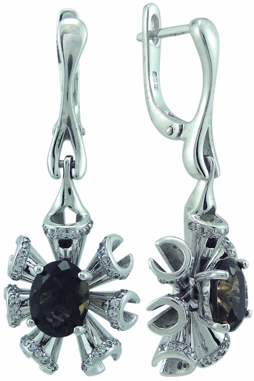 

Серьги из серебра с раухтопазом Balex Jewellery 2405937291, 2405937291