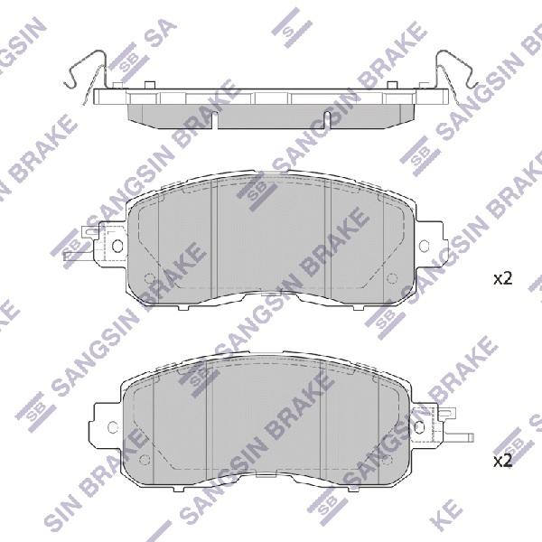 

Тормозные колодки Sangsin brake SP1765