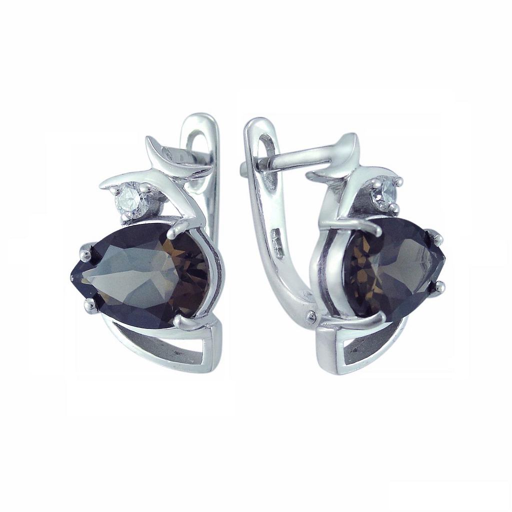 

Серьги из серебра с раухтопазом Balex Jewellery 2405937458, 2405937458