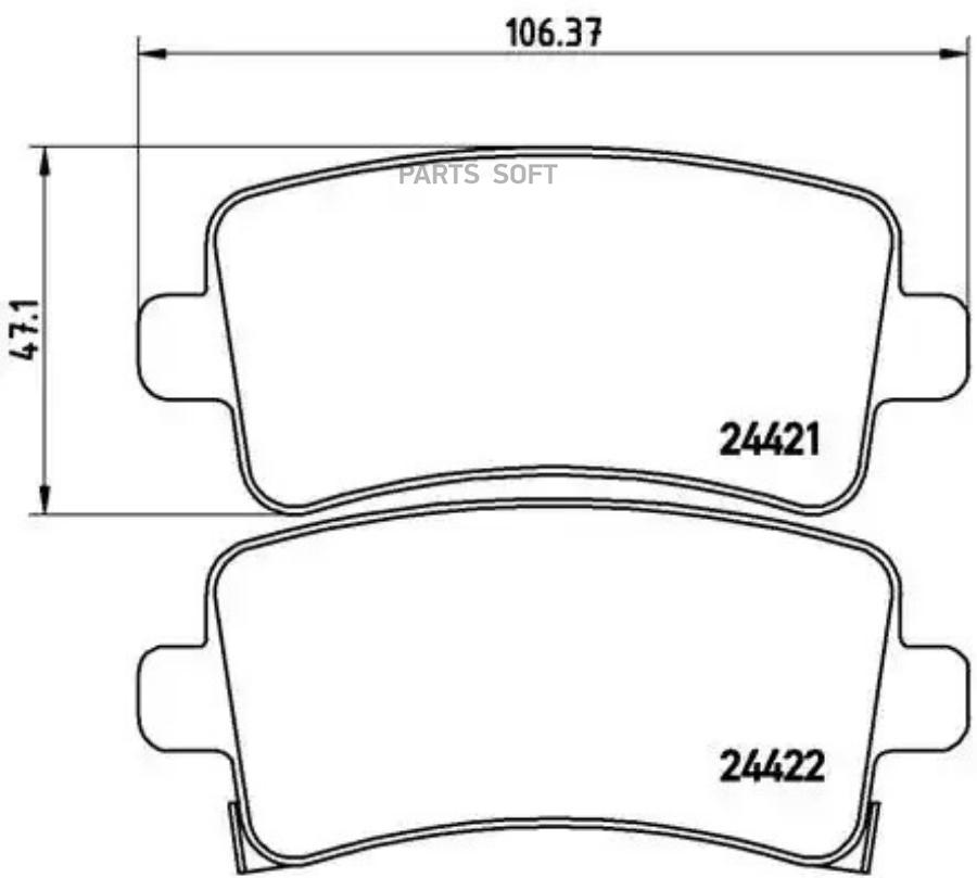 

Тормозные колодки brembo P59060