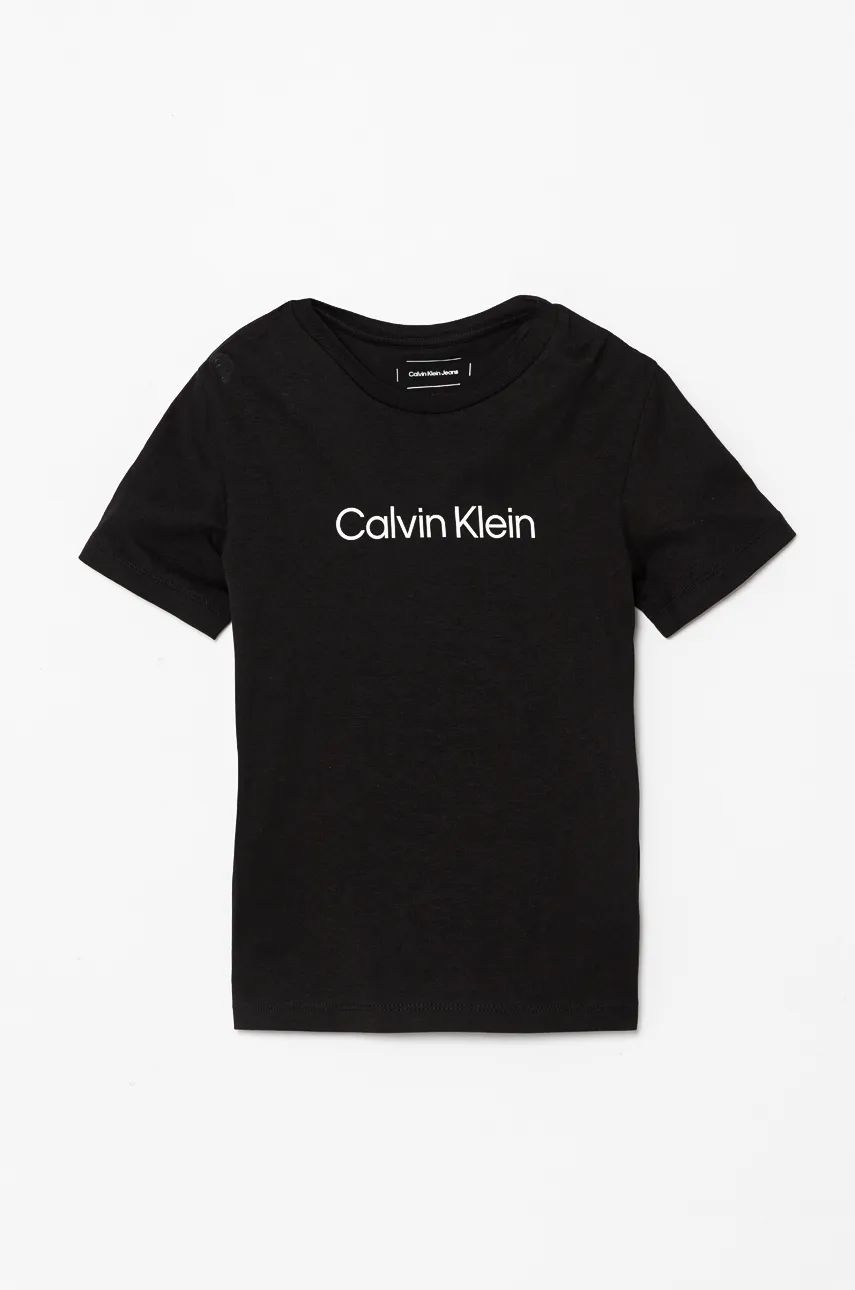 Футболка Calvin Klein для мальчиков, черная, BEH, размер 166-170, IU0IU00682T