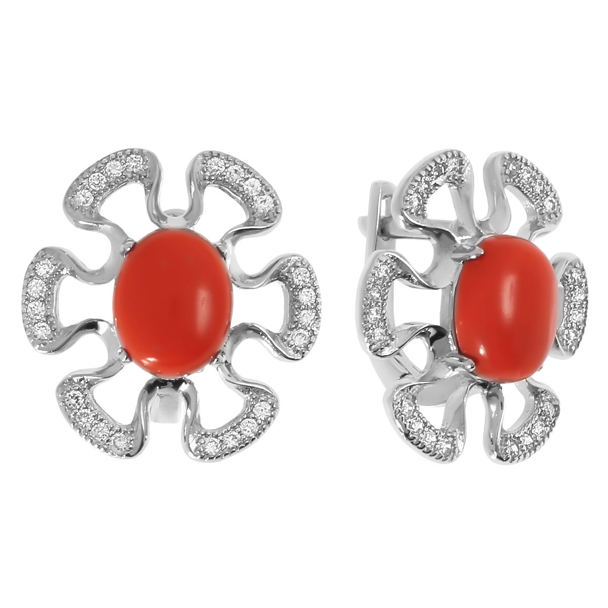 

Серьги из серебра с кораллом Balex Jewellery 2433920069, 2433920069
