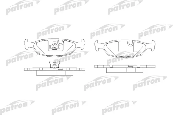 

Колодки тормозные дисковые задн BMW: 3 82-91, 3 Touring 87-94, 3 кабрио 85-9 PATRON PBP296