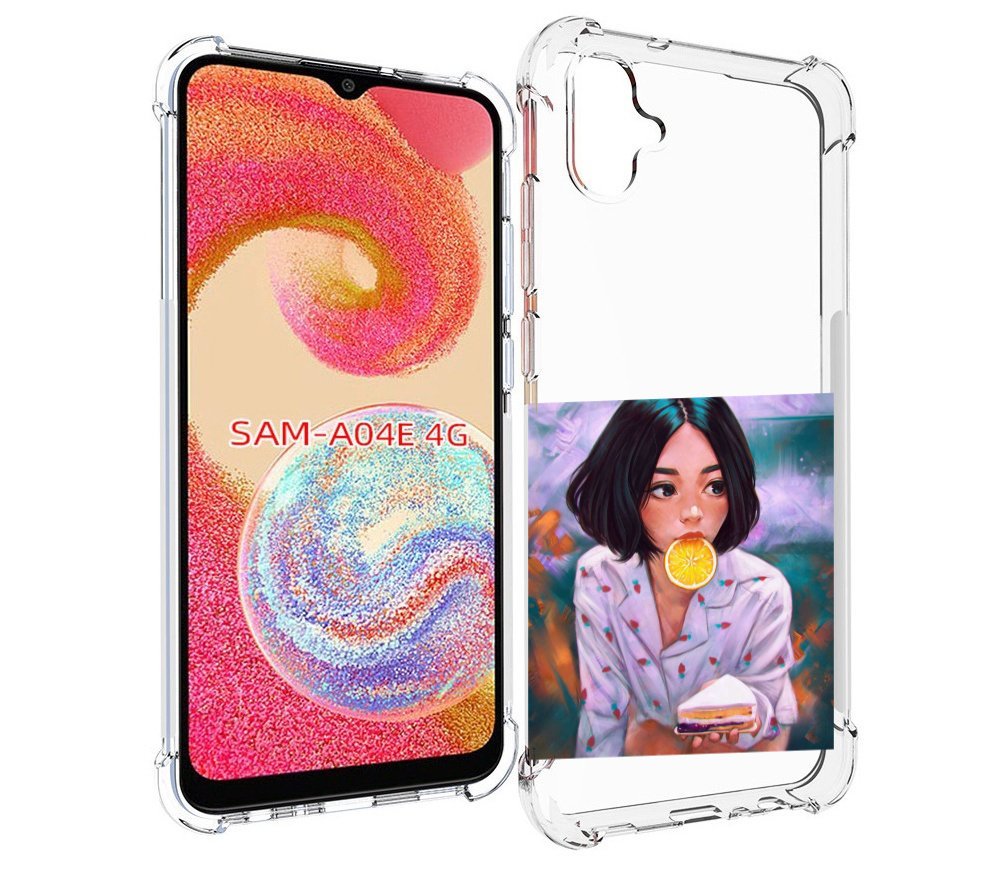 Чехол MyPads девушка-с-чизкейком женский для Samsung Galaxy A04e