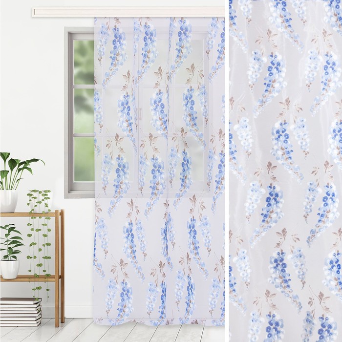 

Тюль ТероПром цвет Синий 260x250 см, 7108464