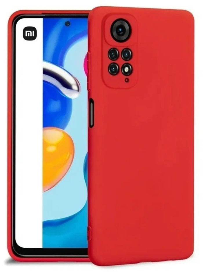 Силиконовый чехол для Xiaomi Redmi Note 11 Pro 4G/5G, красный