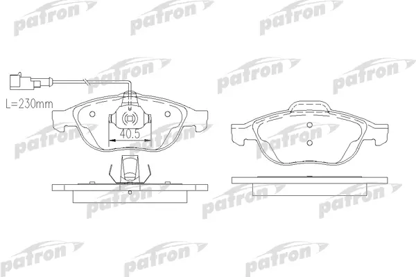 

Колодки тормозные дисковые передн ALFA ROMEO: 156 00, 156 Sportwagon 00-00 PATRON PBP1134