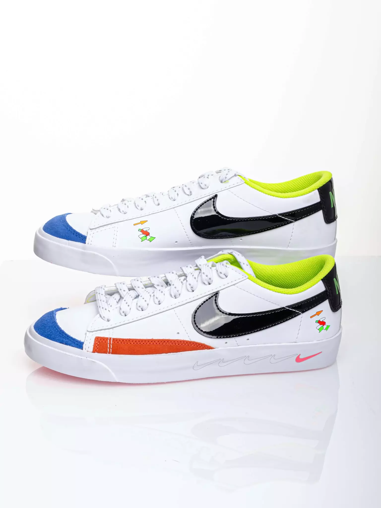 

Кроссовки Nike BLAZER LOW '77, Чёрный, Белый, Синий, Зелёный, Оранжевый, 37, BLAZER LOW '77